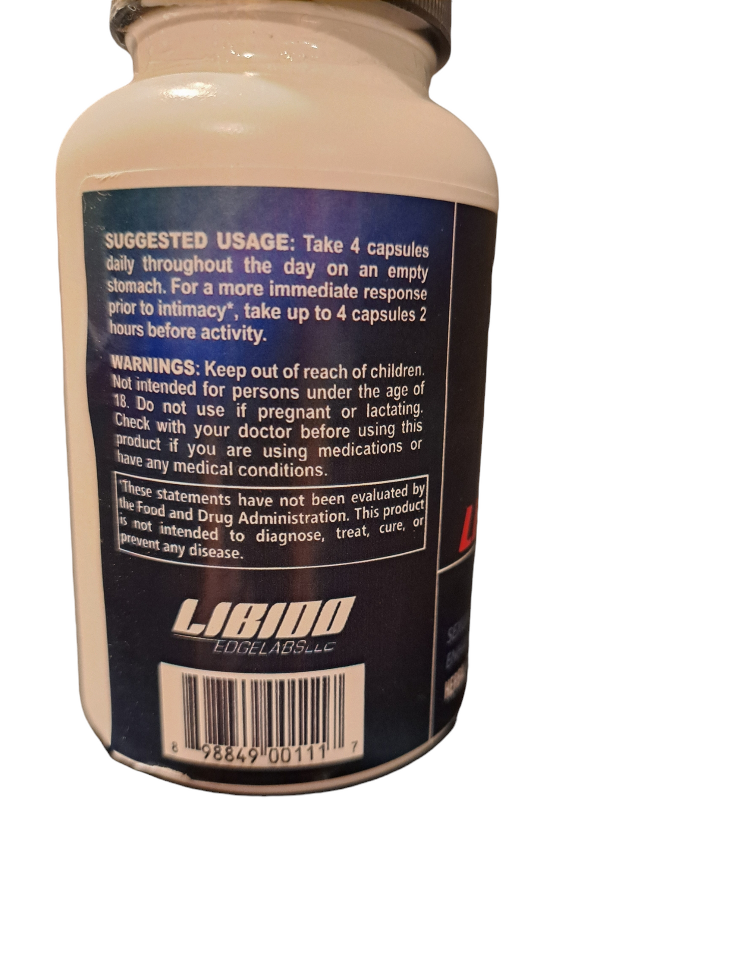 Libido Edge Capsules 120 vc w/ Horney Goat Weed, Maca Root, and more!