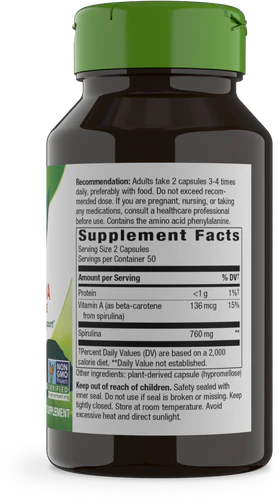 Spirulina 760mg 100 capsules