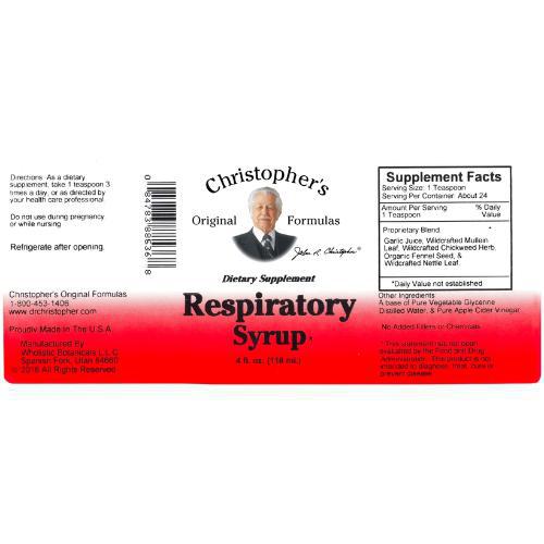 Respiratory Syrup 4 fl oz