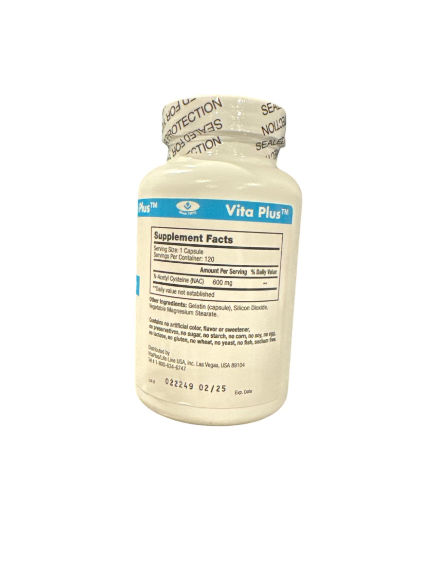 NAC (N-Acetyl Cysteine) 600 mg 120 capsules