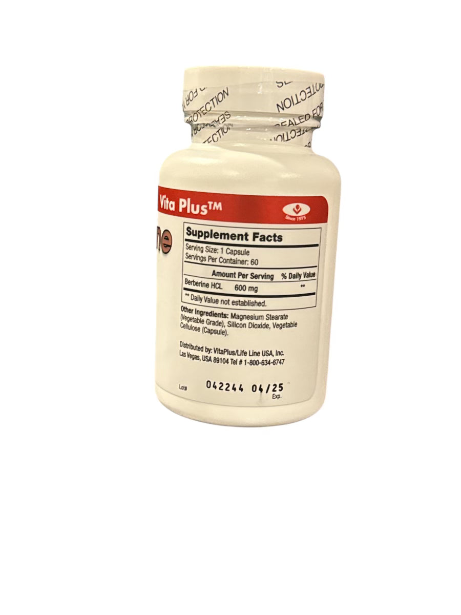 Berberine HCL 600 mg 60 tabs