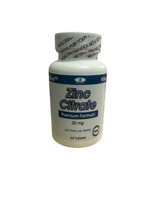 Zinc Citrate 30 mg - 60 tablets