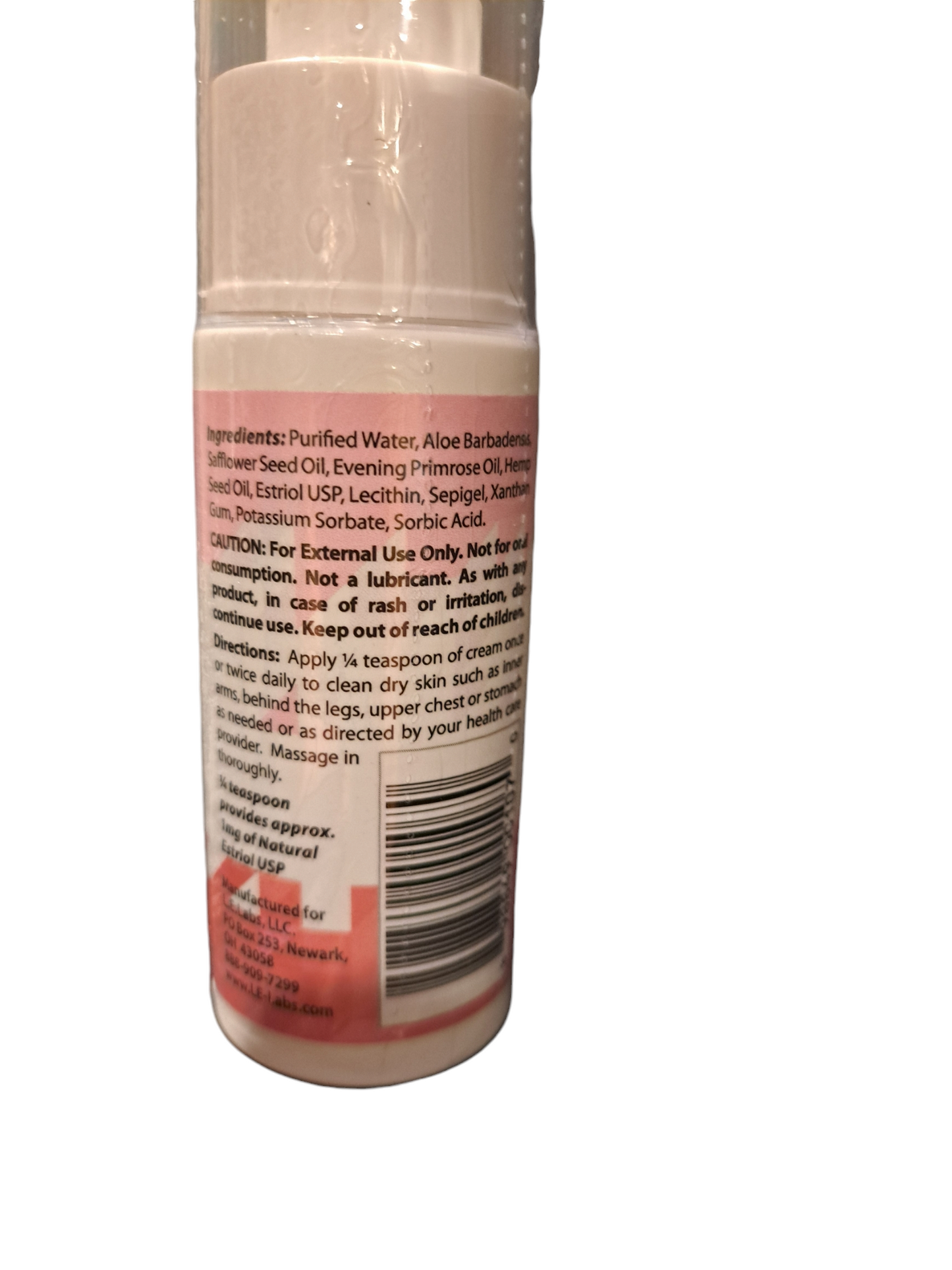 Natural Estriol Cream  2 oz