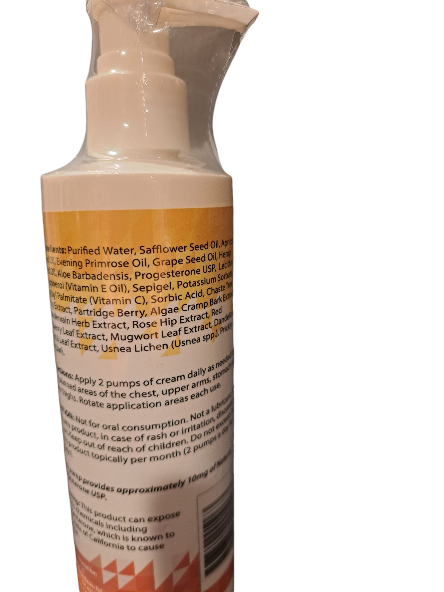 Women's PRO Edge Progesterone  Creame with Herbal Blend  8 oz pump