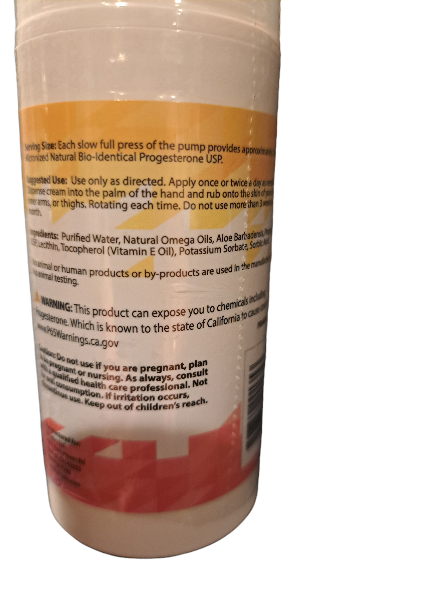 Women's PRO Edge Progesterone Cream 4 oz pump