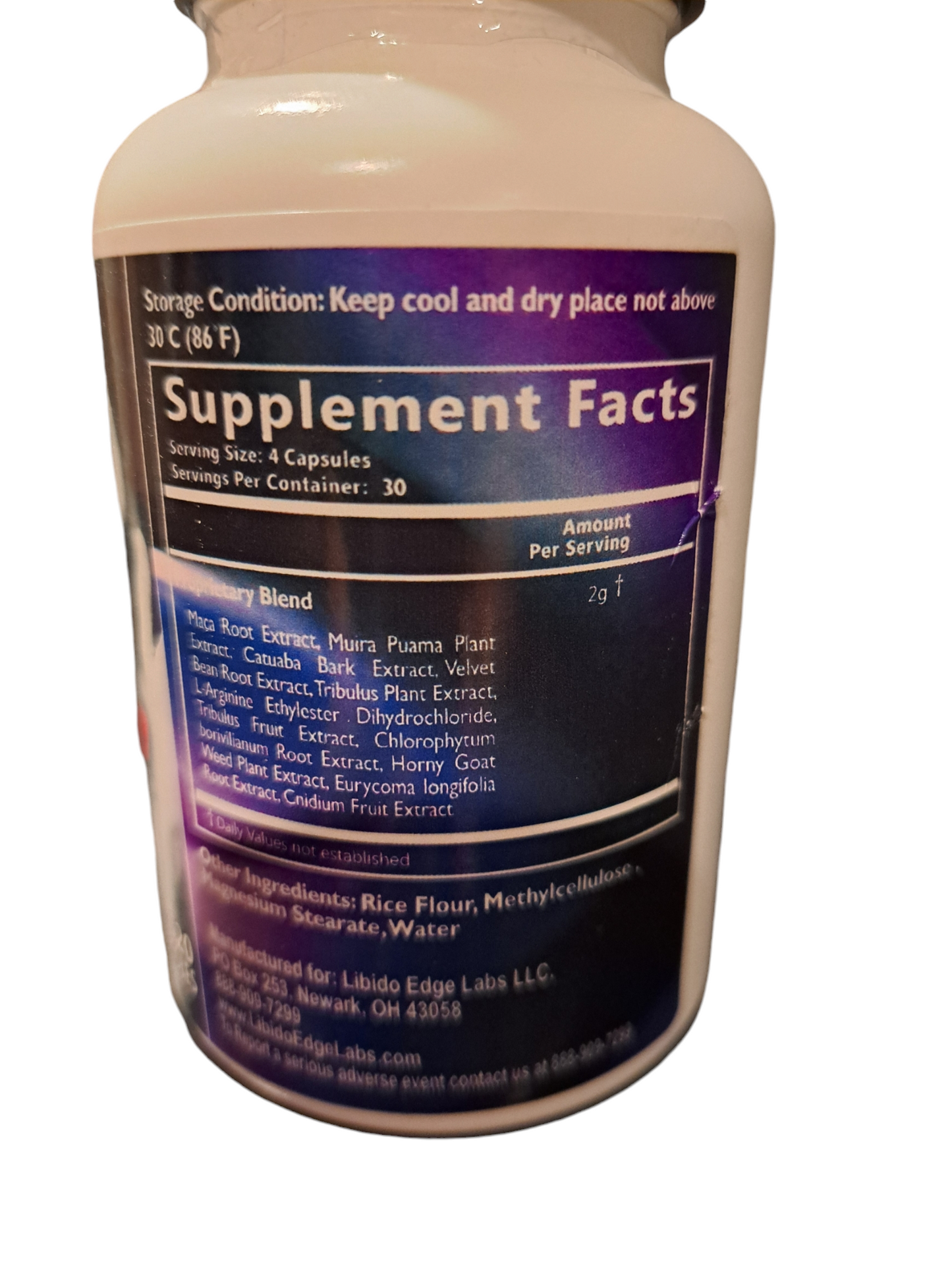 Libido Edge Capsules 120 vc  w/ Horney Goat Weed, Maca Root, and more!